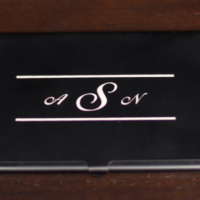 Main Image of Black Aluminum Business Card Holder