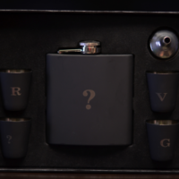Main Image of Black Stainless Steel Flask Set