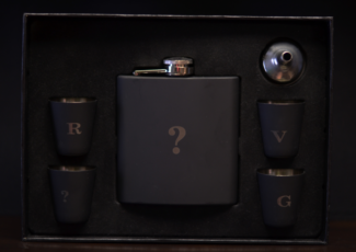 Main Image of Black Stainless Steel Flask Set