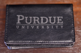 Main Image of Black Leather Business Card Holder