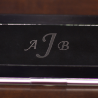 Main Image of Black and Silver Business Card Holder