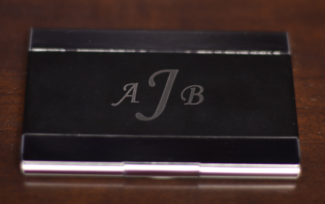 Main Image of Black and Silver Business Card Holder