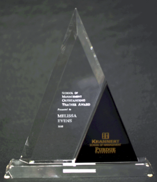 Main Image of Black and clear triangular crystal