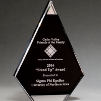 Main Image of Flame Series Black Acrylic with Silver Mirror Accent