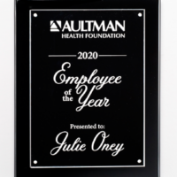 Main Image of Black High Gloss Plaque with Acrylic Engraving Plate