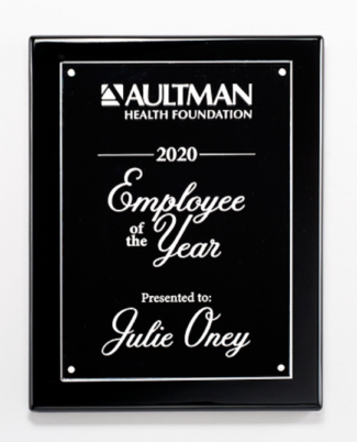 Main Image of Black High Gloss Plaque with Acrylic Engraving Plate
