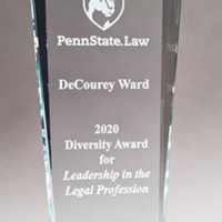 Main Image of Premium Series Glass Award with Rosewood and Aluminum Base