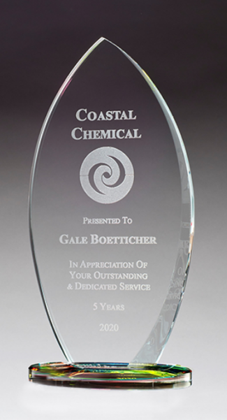 Main Image of Flame Series Clear Glass Award with Prism-Effect Base