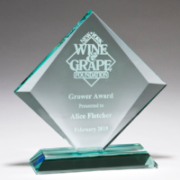 Main Image of Diamond Series Thick Jade Glass Award