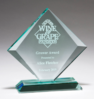 Main Image of Diamond Series Thick Jade Glass Award