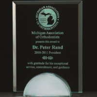 Main Image of Apex Series Glass Award with mirror base