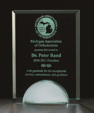 Main Image of Apex Series Glass Award with mirror base