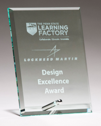 Main Image of Clear Glass Award, Slver Plated Easel Post