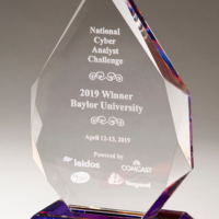 Main Image of Flame Series Crystal Award with Prism-Effect Base