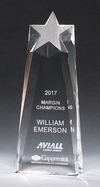 Main Image of Star Trophy Carved from a Block of Crystal