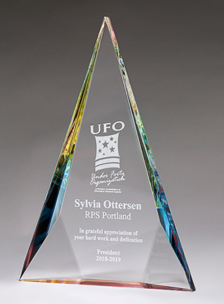 Main Image of Diamond Series Crystal Award with Prism-Effect Base