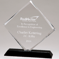 Main Image of Diamond Series Crystal Award with Black Crystal Base