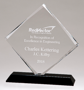 Main Image of Diamond Series Crystal Award with Black Crystal Base