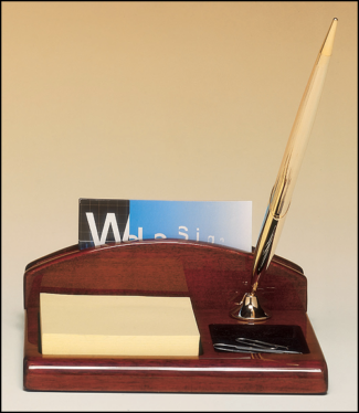 Main Image of Rosewood stained piano finish desk organizer