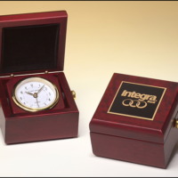 Main Image of Mahogany Finish Case, Metal Goldtone Knobs and Velour Lined Lld