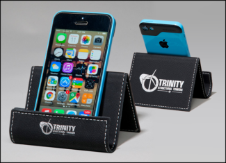 Main Image of Laser Leather Smart Phone / Business Card Holder