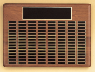 Main Image of Solid American walnut perpetual plaque with 11 plate combinations