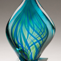 Main Image of Blue & Green Art Glass Twist