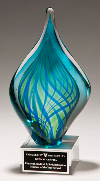 Main Image of Blue & Green Art Glass Twist