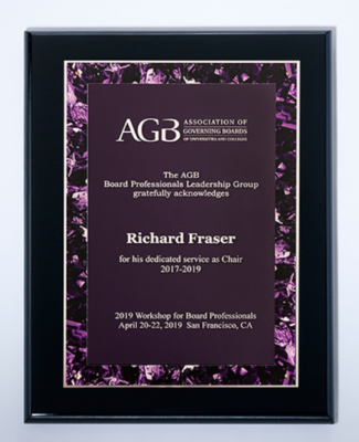 Main Image of Violet Marble Border Design on Black High Lustr Plaque