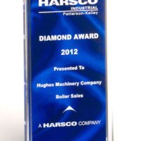 Main Image of Clear acrylic award with dark blue draped satin pattern
