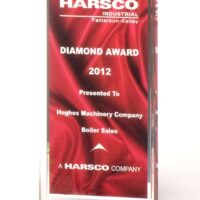 Main Image of Clear acrylic award with deep red draped satin pattern