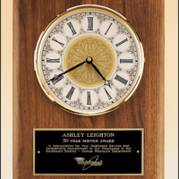 Main Image of American Walnut Vertical Wall Clock.