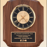 Main Image of American Walnut Vertical Wall Clock.