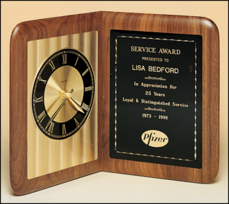 Main Image of American Walnut Clock with an Airflyte Edge.