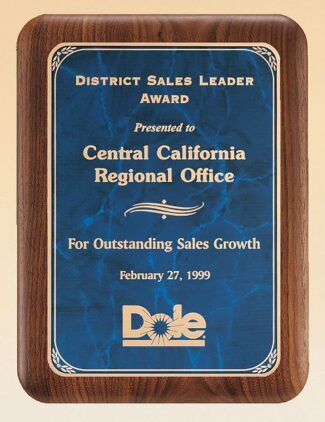 Main Image of Solid American Walnut Plaque