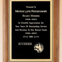 Main Image of Solid American Walnut Plaque