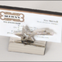 Small Image 2 of Polished Silver Star Key Chain, Polished Silver Star Business Card Holder and Matter Silver Business Card Case