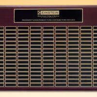Main Image of Roster Series perpetual plaque with rosewood piano-finish