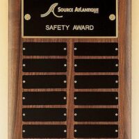 Solid American walnut perpetual plaque
