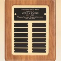Main Image of Solid American walnut perpetual plaque with 12 plates