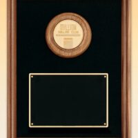 Main Image of Wood plaque with black plate and CAM medallion holder