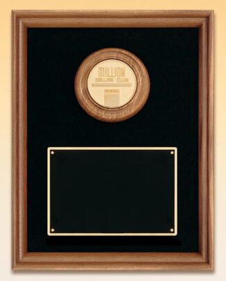 Main Image of Wood plaque with black plate and CAM medallion holder