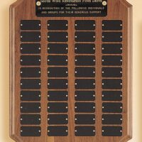 Main Image of Perpetual plaque with 40 black brass plates