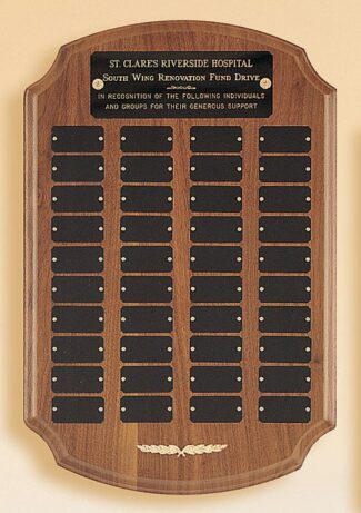 Main Image of Perpetual plaque with 40 black brass plates