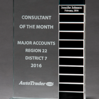 Main Image of Jade glass award with 12 individual aluminum blocks