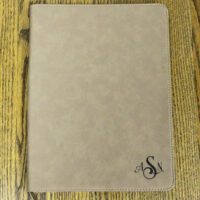Main Image of Light Brown Leatherette Portfolio with Zipper
