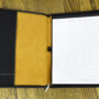 Small Image 2 of Black/Gold Leatherette Portfolio with Zipper