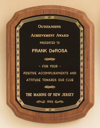 Main Image of American walnut plaque available in 5 sizes