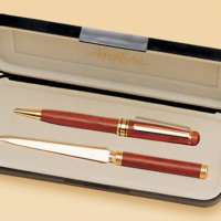 Main Image of Wooden Pen and Letter Opener Set.