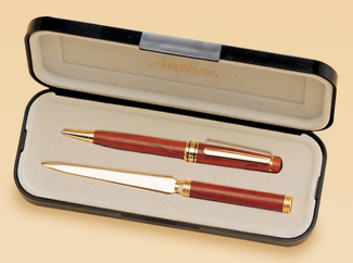 Main Image of Wooden Pen and Letter Opener Set.